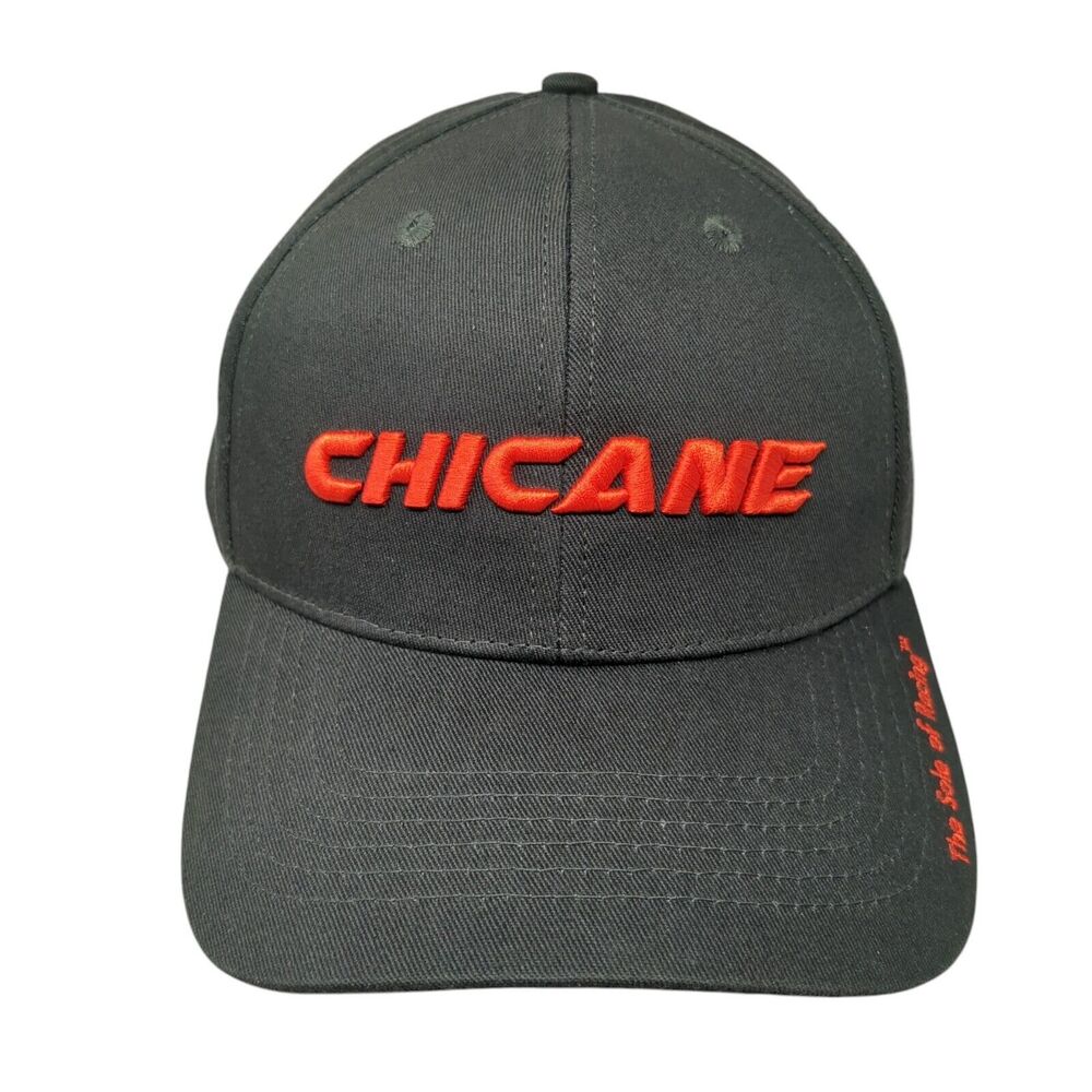 Chicane Snapback Hat Black Red OSFA Embroidered Logo W/Tags Rove